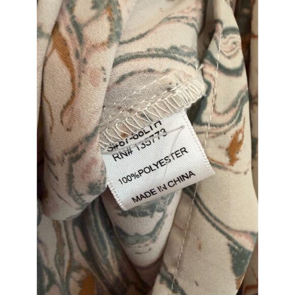 Olivaceous Size MED Multicolor Print Tie Blouse - Picture 4 of 6